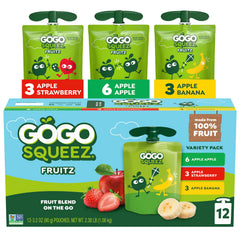 GoGo squeeZ Apple Apple pouch for on-the-go snacking, mess-free and kid-friendly.