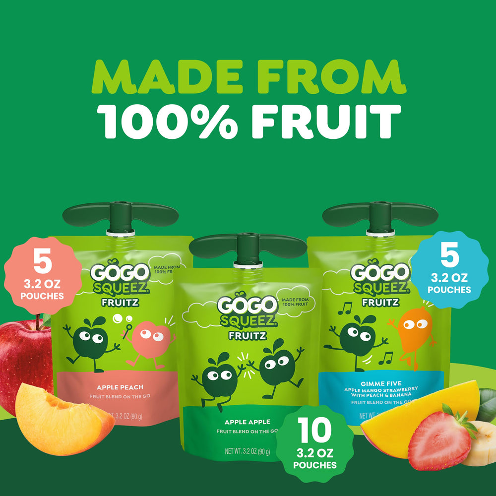GoGo SqueeZ Lunchbox friendly pouch easy to pack for school