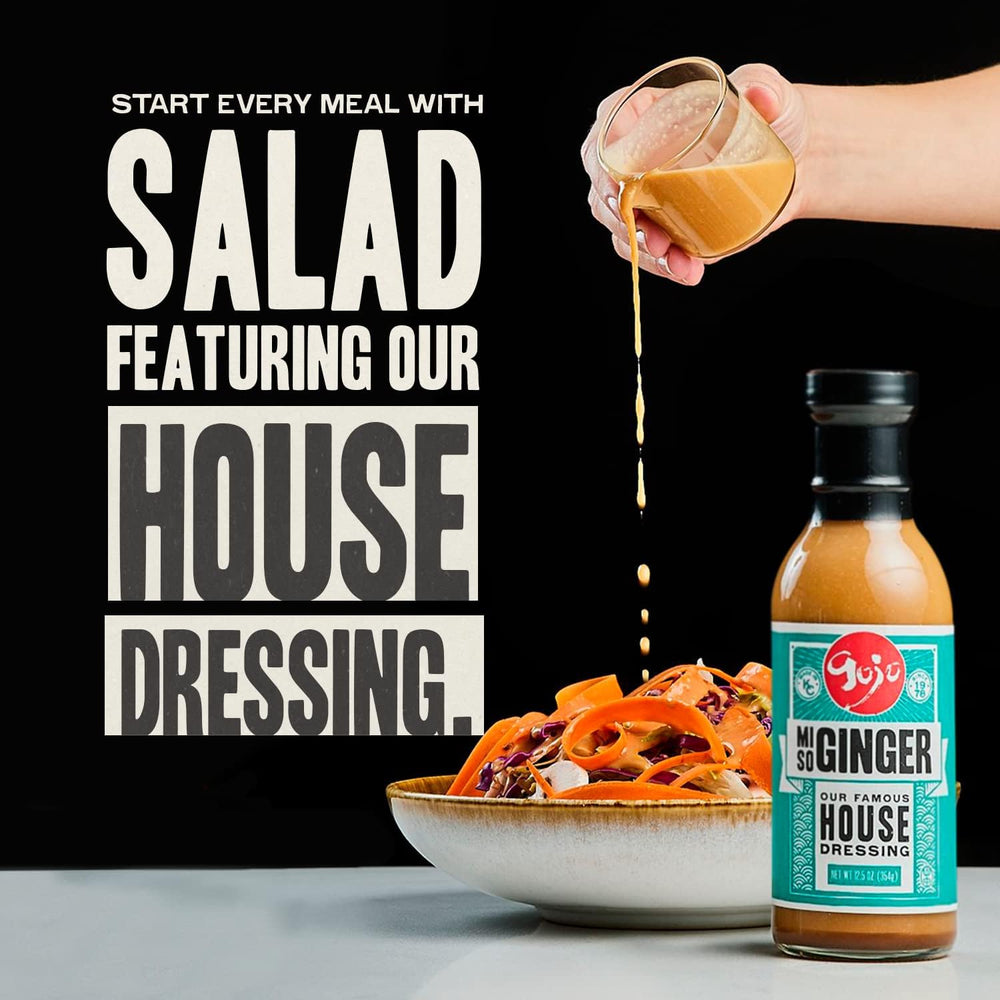 Gojo Hibachi Miso Ginger Dressing used as a meat marinade for hibachi-style meals.