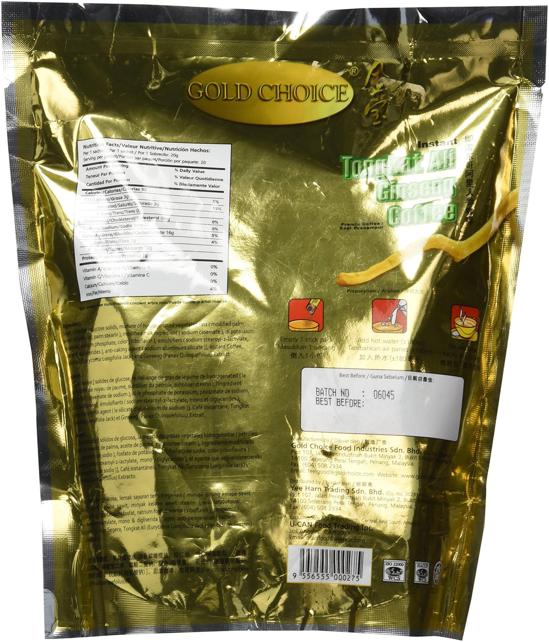Gold Choice tongkat ali ginseng coffee fresh brew delivers rich aroma and convenient on-the-go enjoyment.