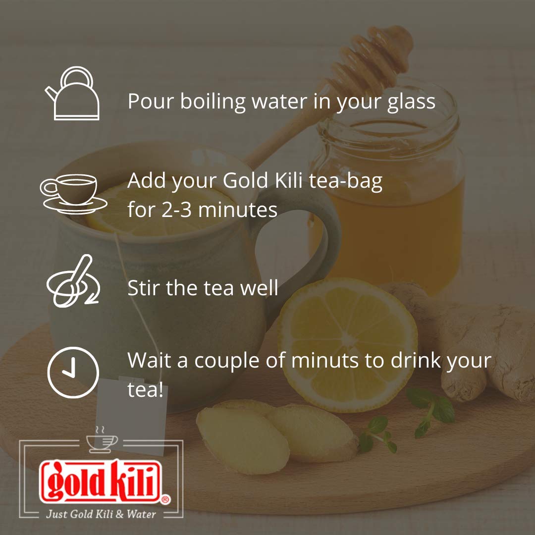 Gold Kili ginger honey ingredients close-up highlighting natural flavors