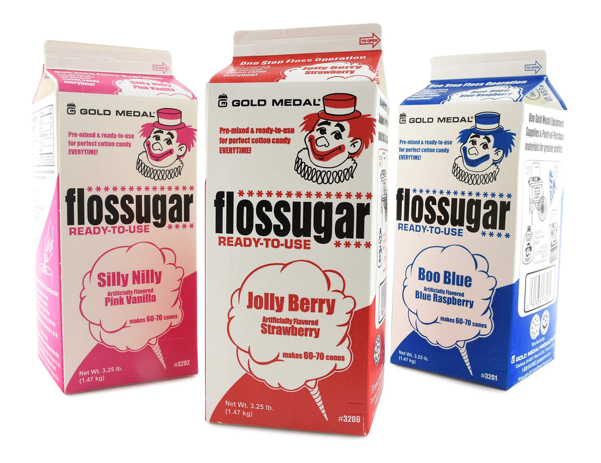Gold Medal cotton candy sugar blue raspberry half-gallon pack for bold flavor and fast prep