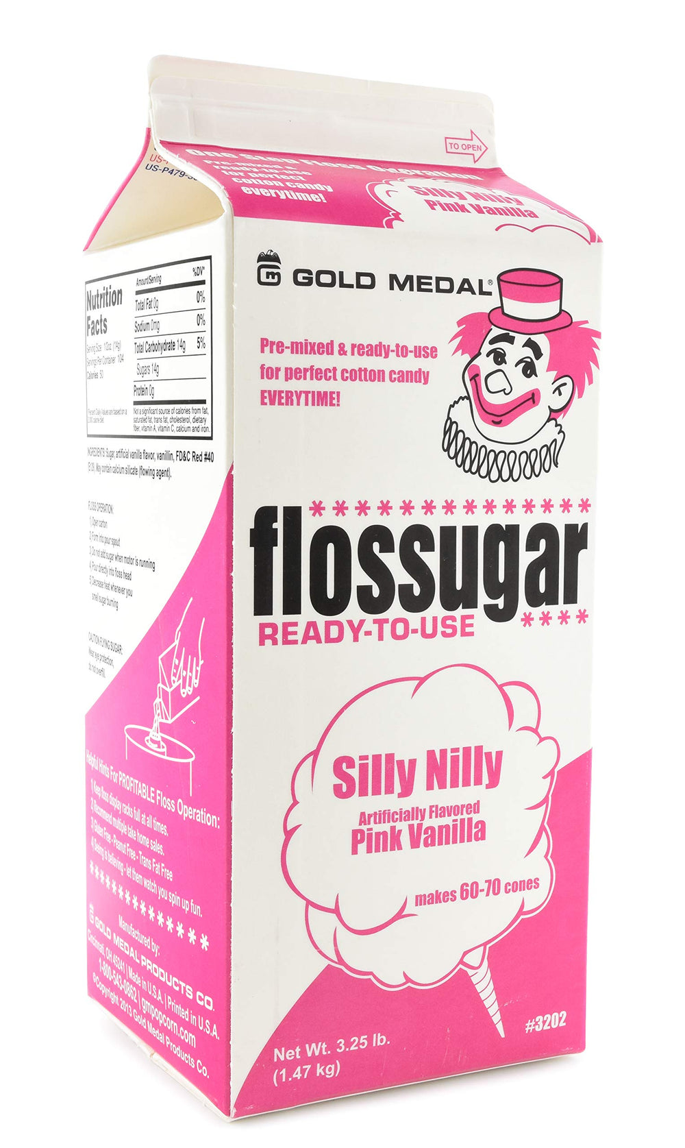 Gold Medal flossugar ready-to-use box saves time during party prep