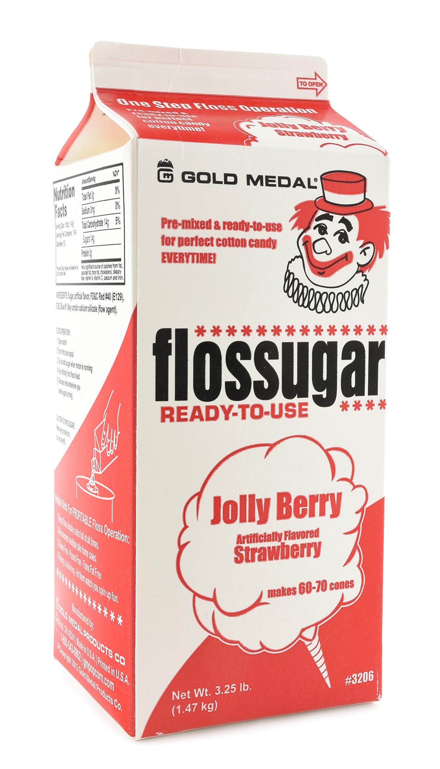 Gold Medal cotton candy sugar vibrant colors help create eye-catching cones