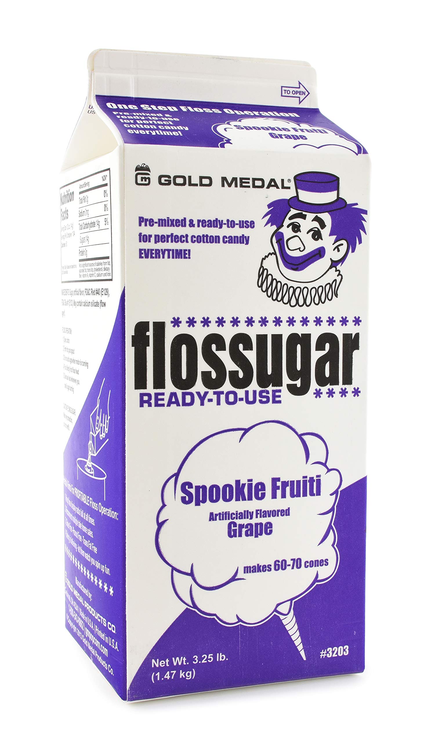 Gold Medal cotton candy sugar vivid colors for eye-catching confections.