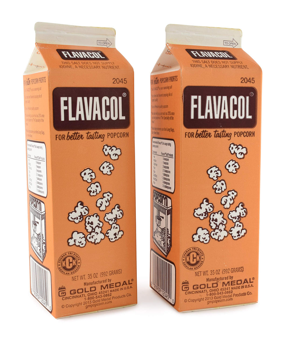 Gold Medal Flavacol popcorn salt grains for cinema-style flavor enhancement.