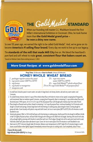 Gold Medal Whole Wheat Flour crumb closeup showing chewy texture potential