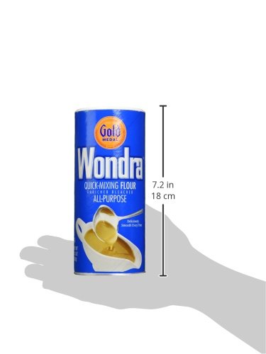 Measuring cup and bowl ready for quick kitchen thickening with Wondra