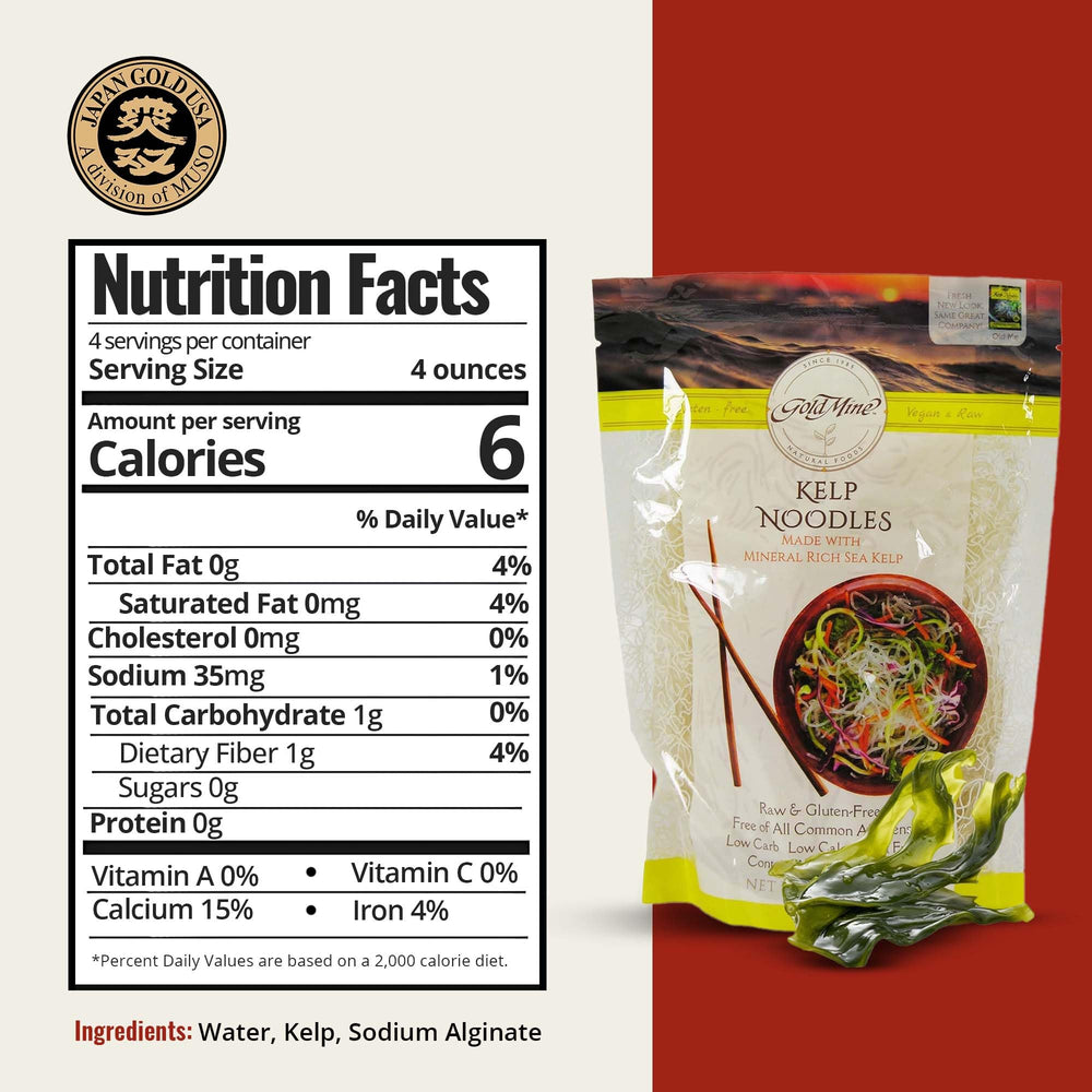 Gold Mine Kelp Noodles in a stir-fry showcasing crunchy texture and subtle flavor.