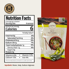 Gold Mine Kelp Noodles in a stir-fry showcasing crunchy texture and subtle flavor.