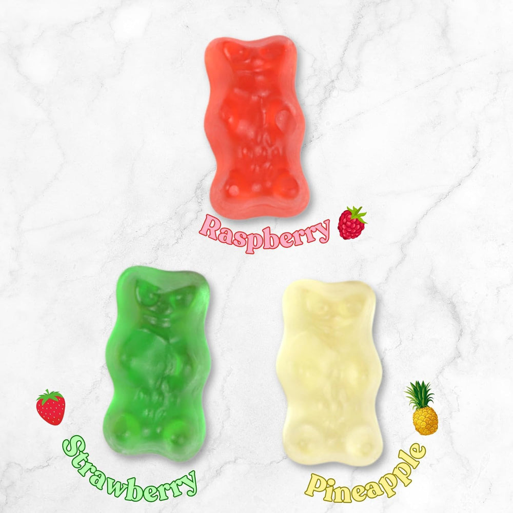 GoldBears Christmas gummy shapes with fruity flavors for stocking stuffers