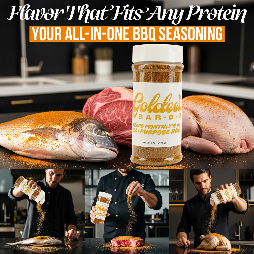 Goldee's rub promotes a flavorful sear for pan-seared dishes.
