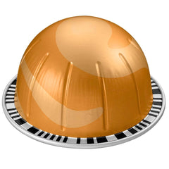 Golden Caramel 10 pods box front showing creamy, caffeinated capsules for quick mornings.