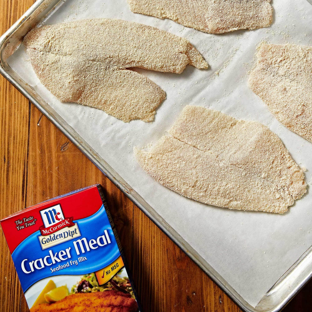 Golden Dipt Cracker Meal coated vegetables for frying.