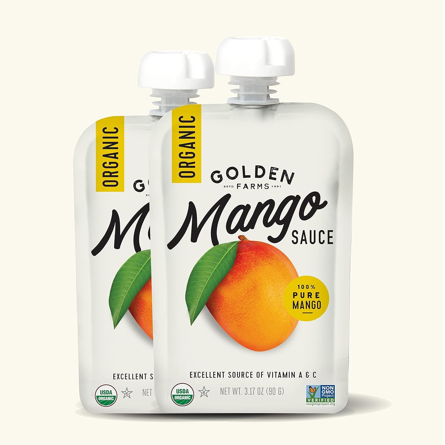 Golden Farms Mango Pouches ready for kids lunchbox