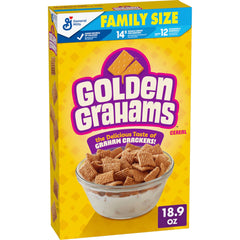 Golden Grahams breakfast bowl with milk highlighting graham cracker flavor for a quick start