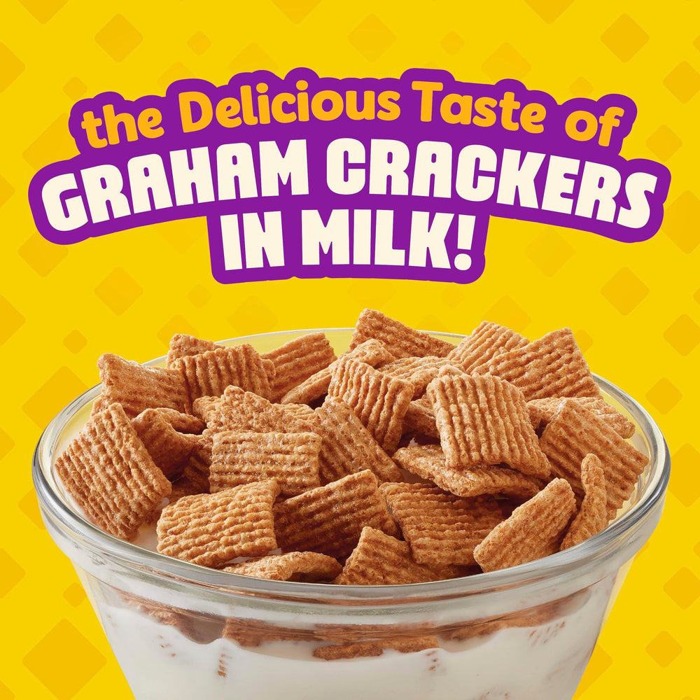 Cereal being poured into a bowl, ready for breakfast