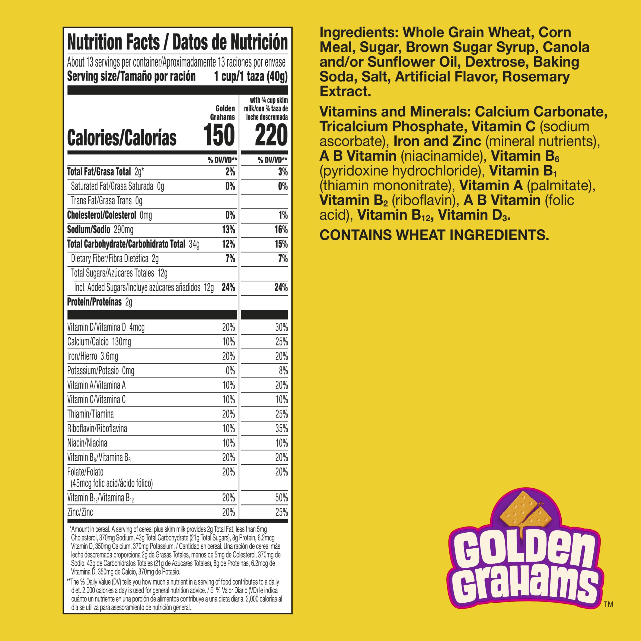 Golden Grahams family-size box on display, convenient pantry staple