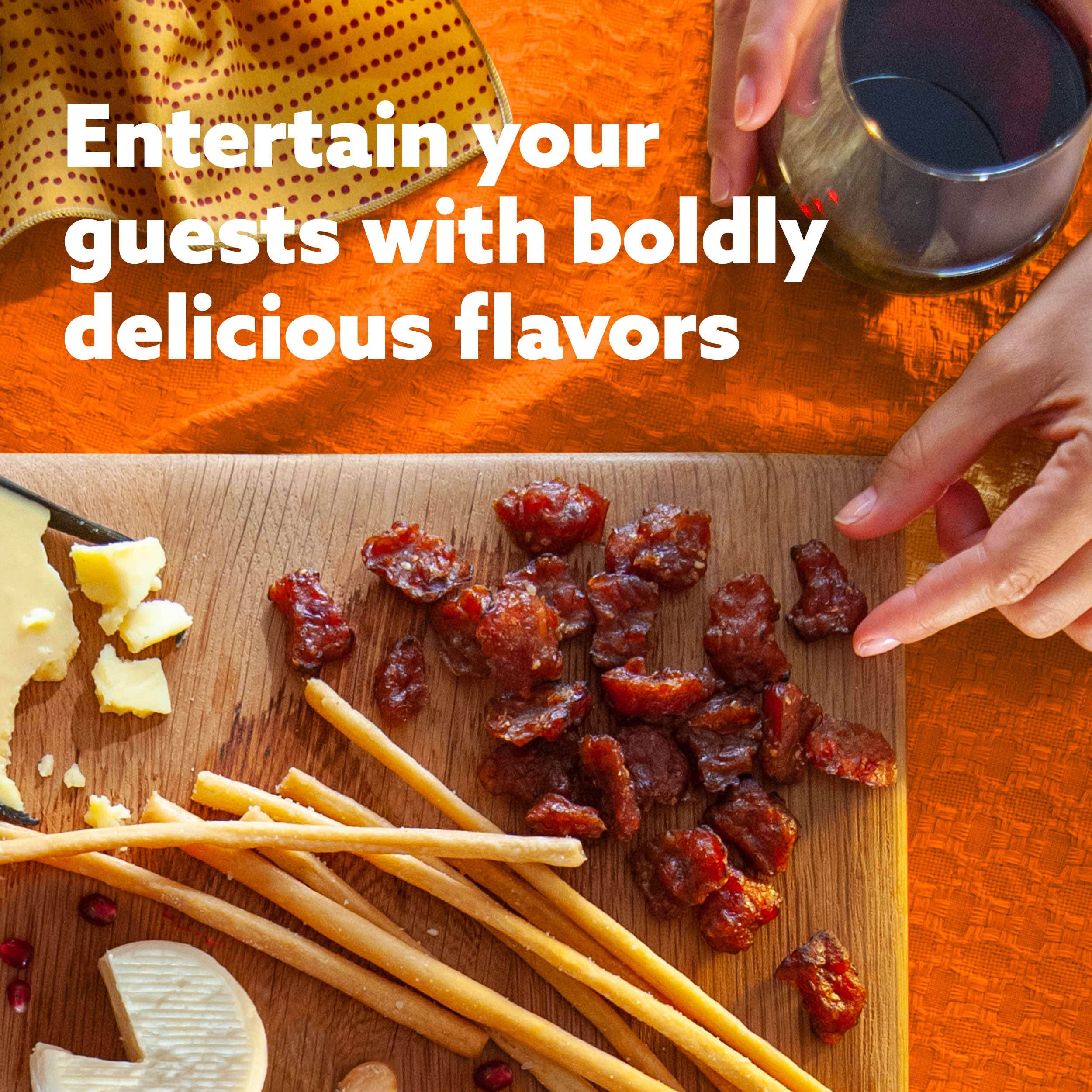 Golden Island premium pork jerky showing flame-grilled texture and savory-sweet balance