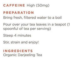 Golden Moon Tea bulk organic Darjeeling pack emphasizing sustainability and value