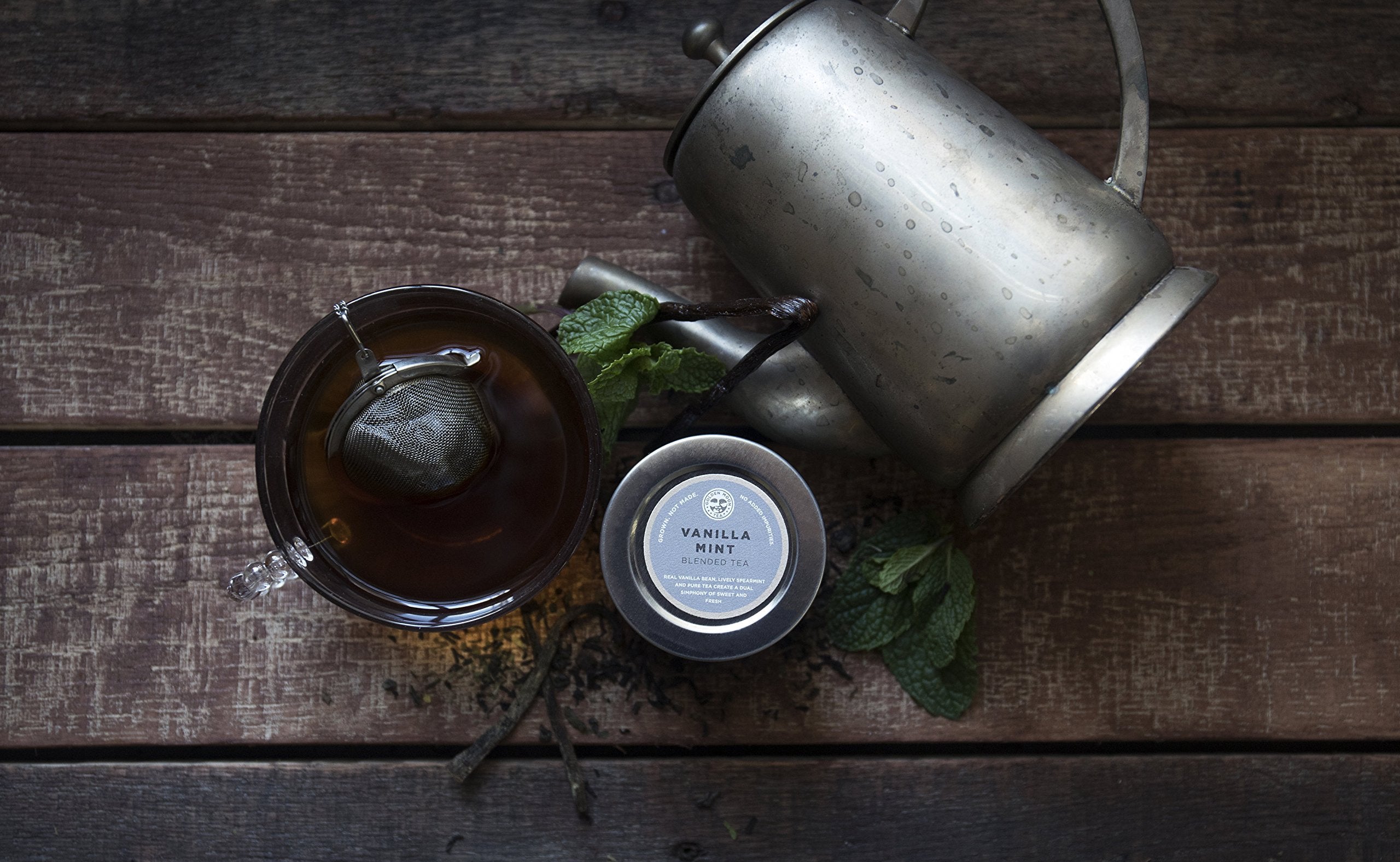 Golden Moon Tea herbal collection for soothing, caffeine-free rituals