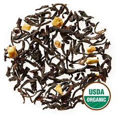 Golden Moon Tea Tippy Earl Gray bergamot oil detail evokes fresh fragrance