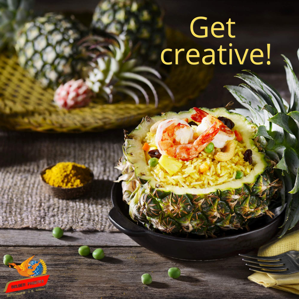 Golden Phoenix served with mango for Mango Sticky Rice delight.