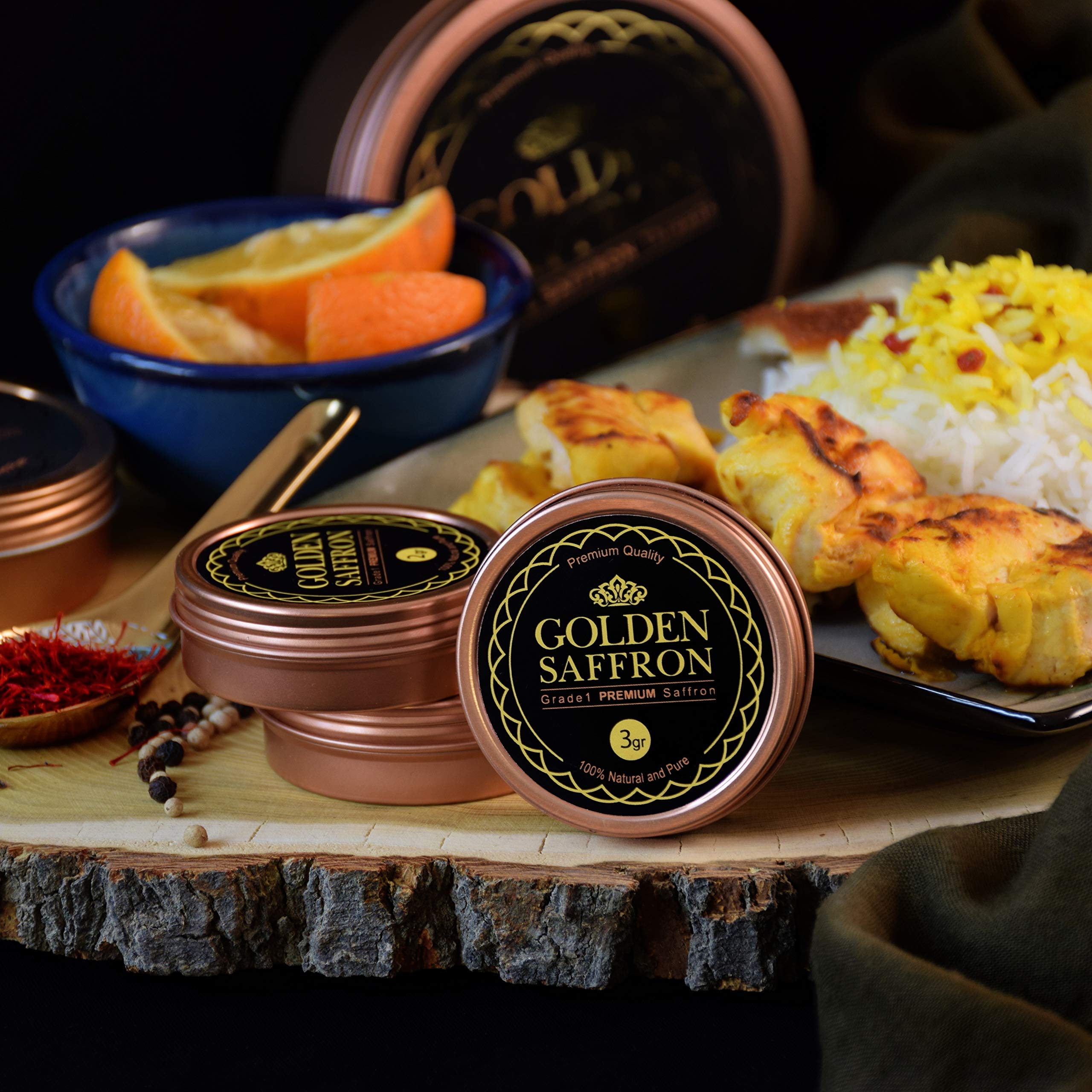 Golden Saffron aroma release when steeped, enhancing tea and desserts.