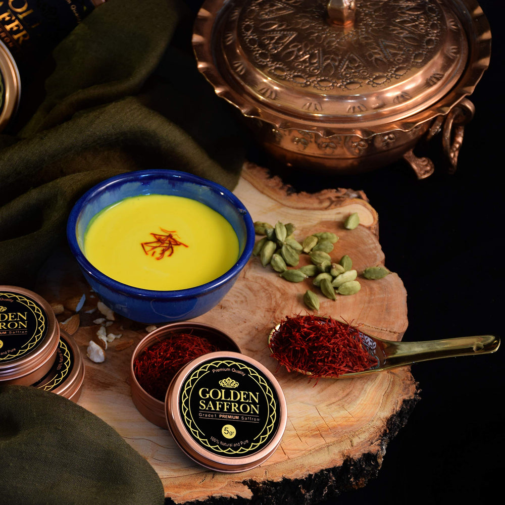 Golden Saffron rice dish shows vibrant tone and fragrant finish.