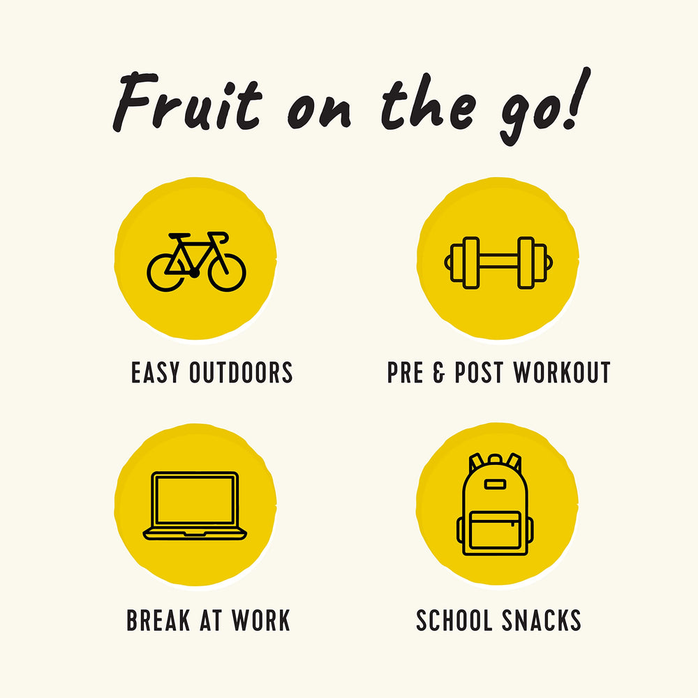 Golden Farms Pineapple Pouches in bag for easy gym or school snacking.