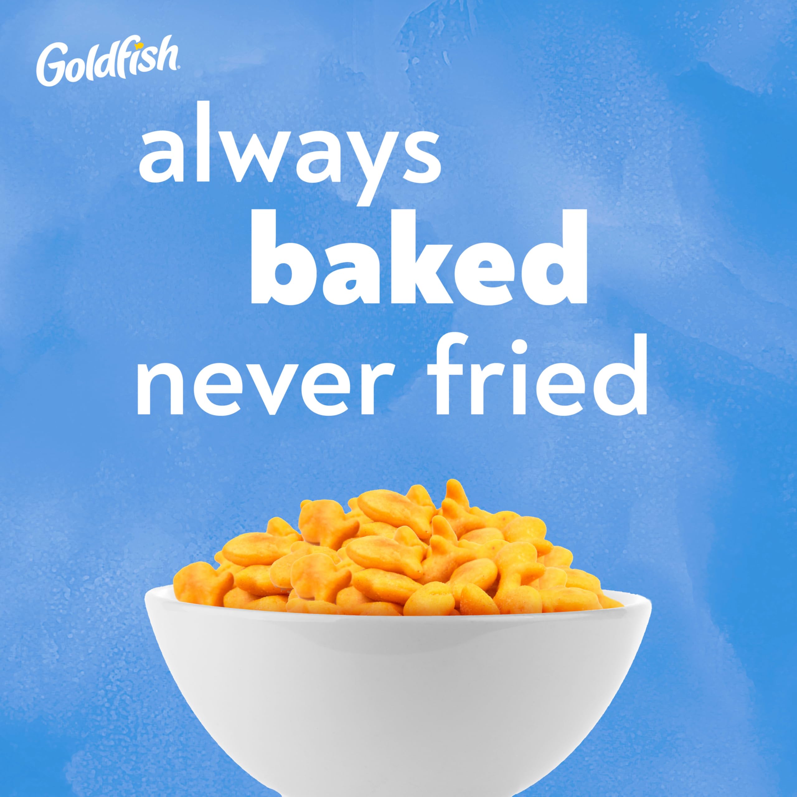 Goldfish Baby Cheddar crackers movie-night bowl display for cozy family evenings.