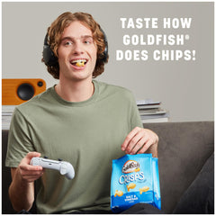 Goldfish bite-sized crisps, easy to tuck into lunchboxes.