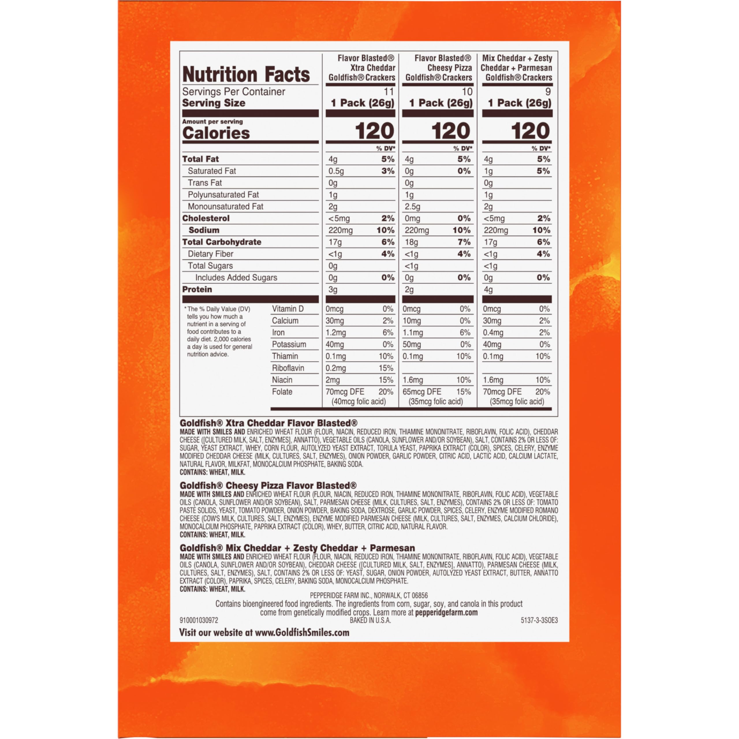 Goldfish Bold Mix in pantry display suggests easy snacking