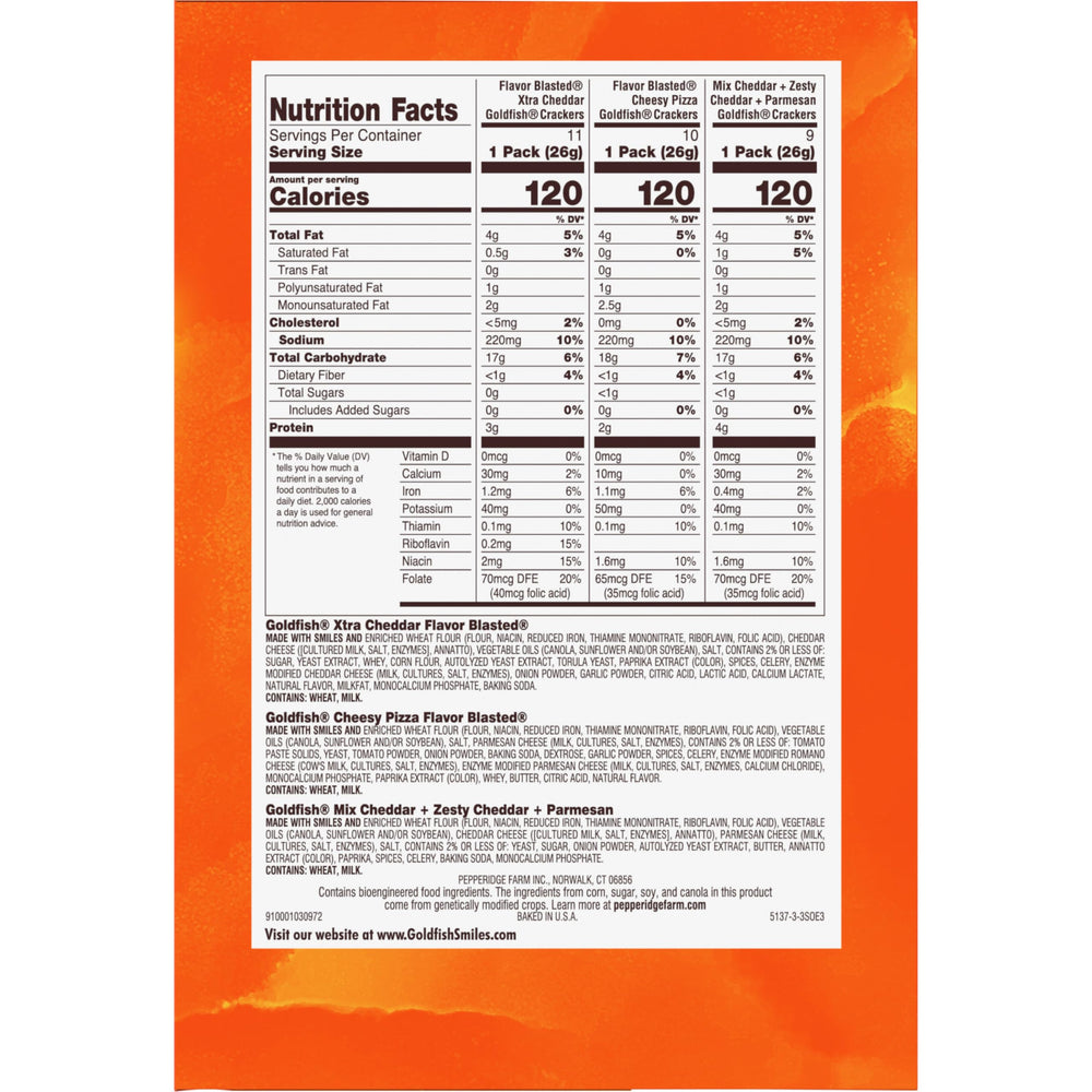 Goldfish Bold Mix in pantry display suggests easy snacking