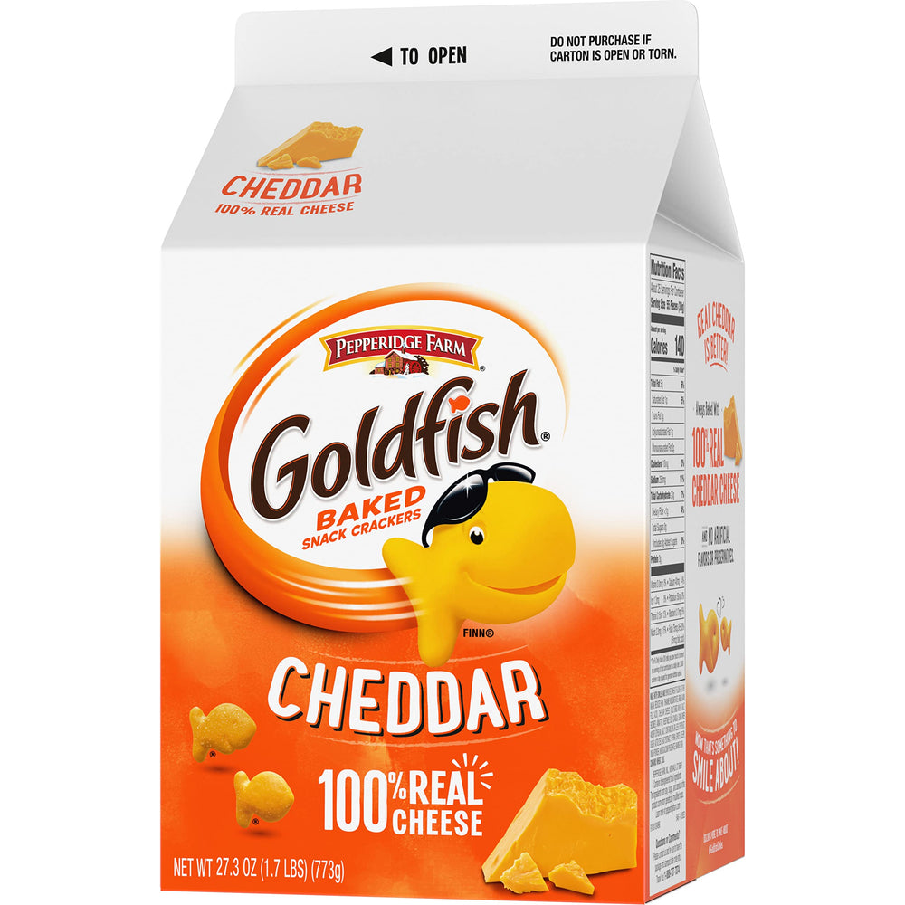Goldfish crackers on movie-night table setup.