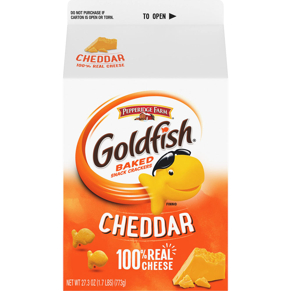 Goldfish crackers party bowl at a gathering.