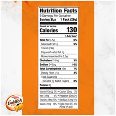 Goldfish Cheddar Crackers 1oz snack packs tray: perfect for on-the-go snacking.