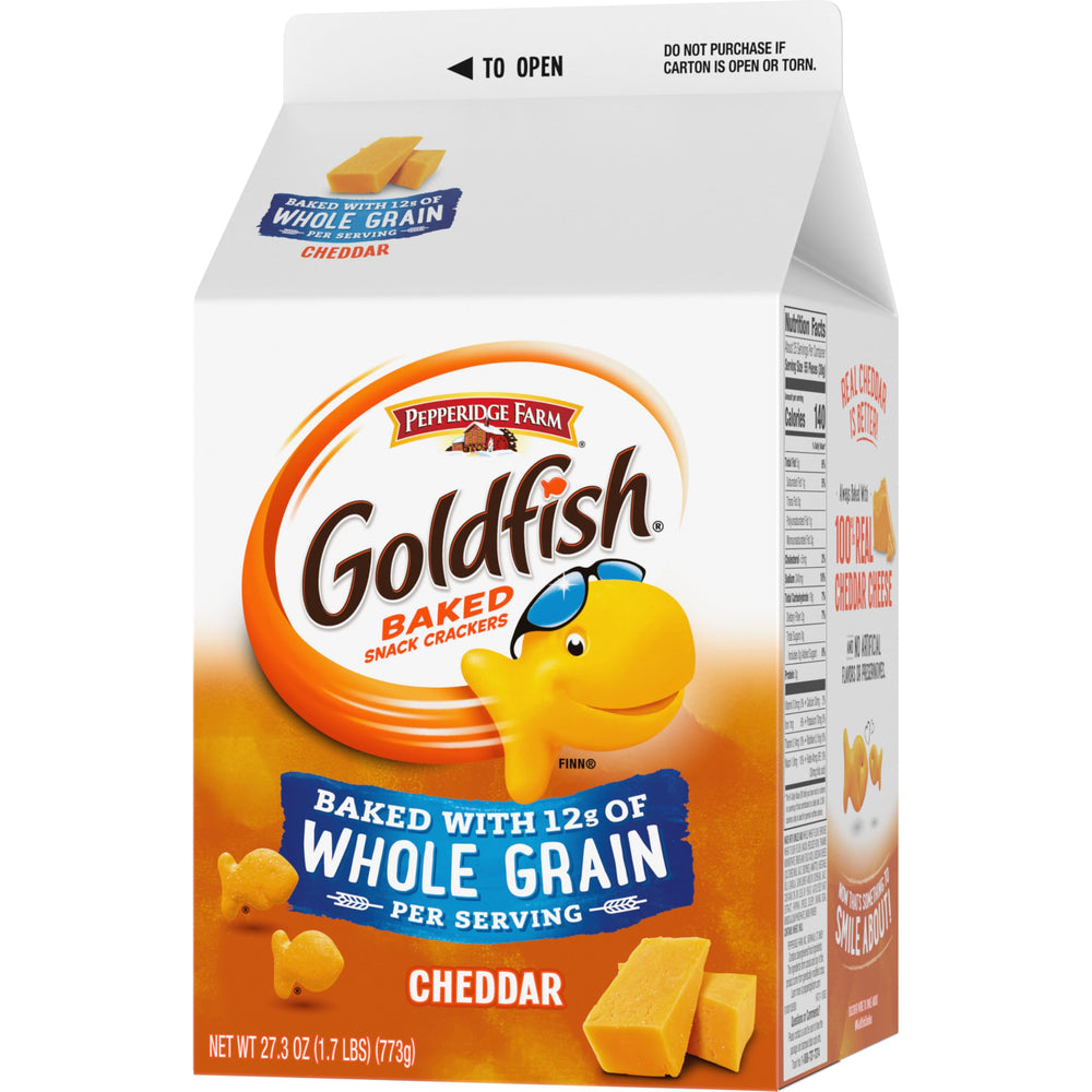 Goldfish Cheddar Crackers breading use crushed crackers forming a cheesy crust