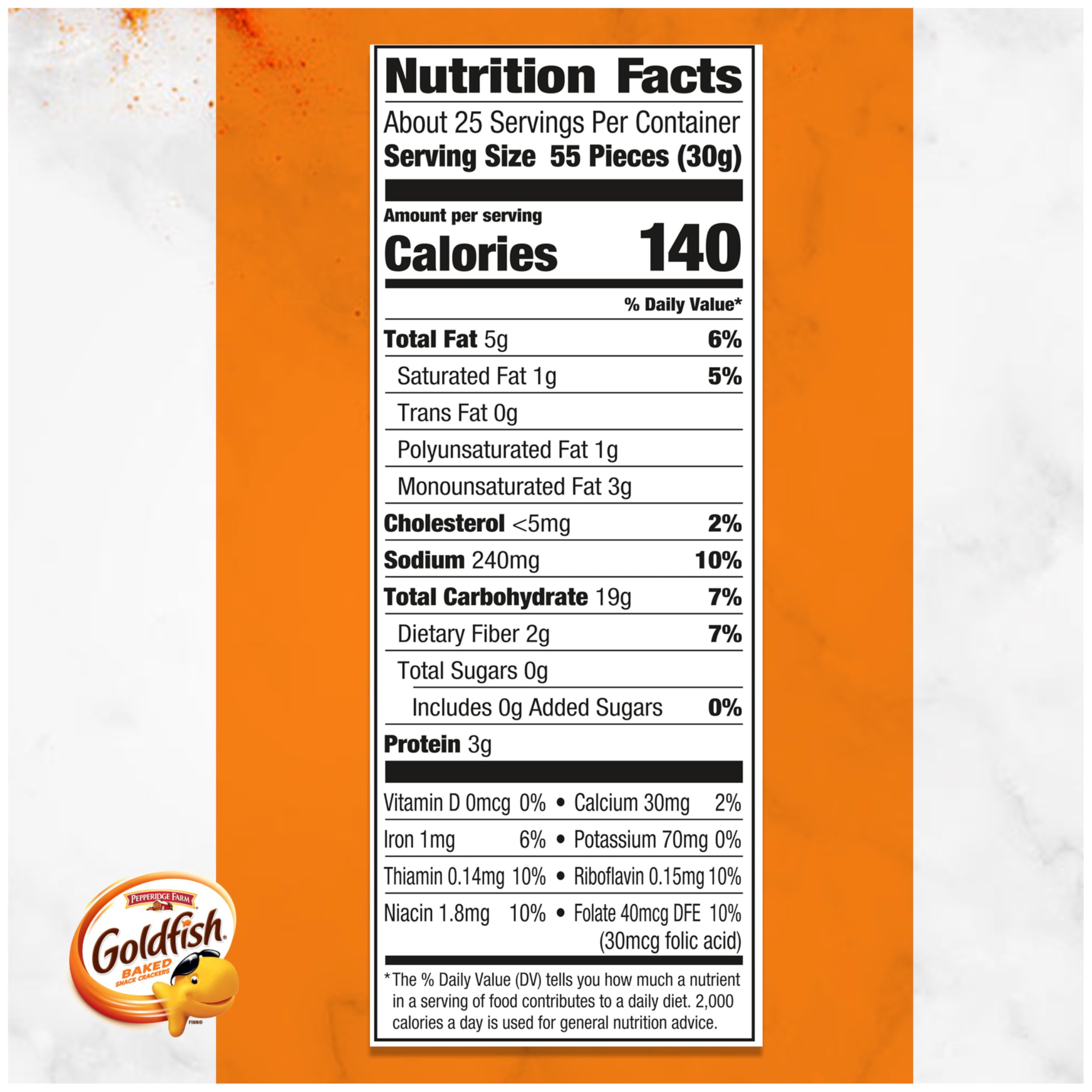 Goldfish Cheddar Crackers closeup cheddar focus highlighting real cheese and crisp texture