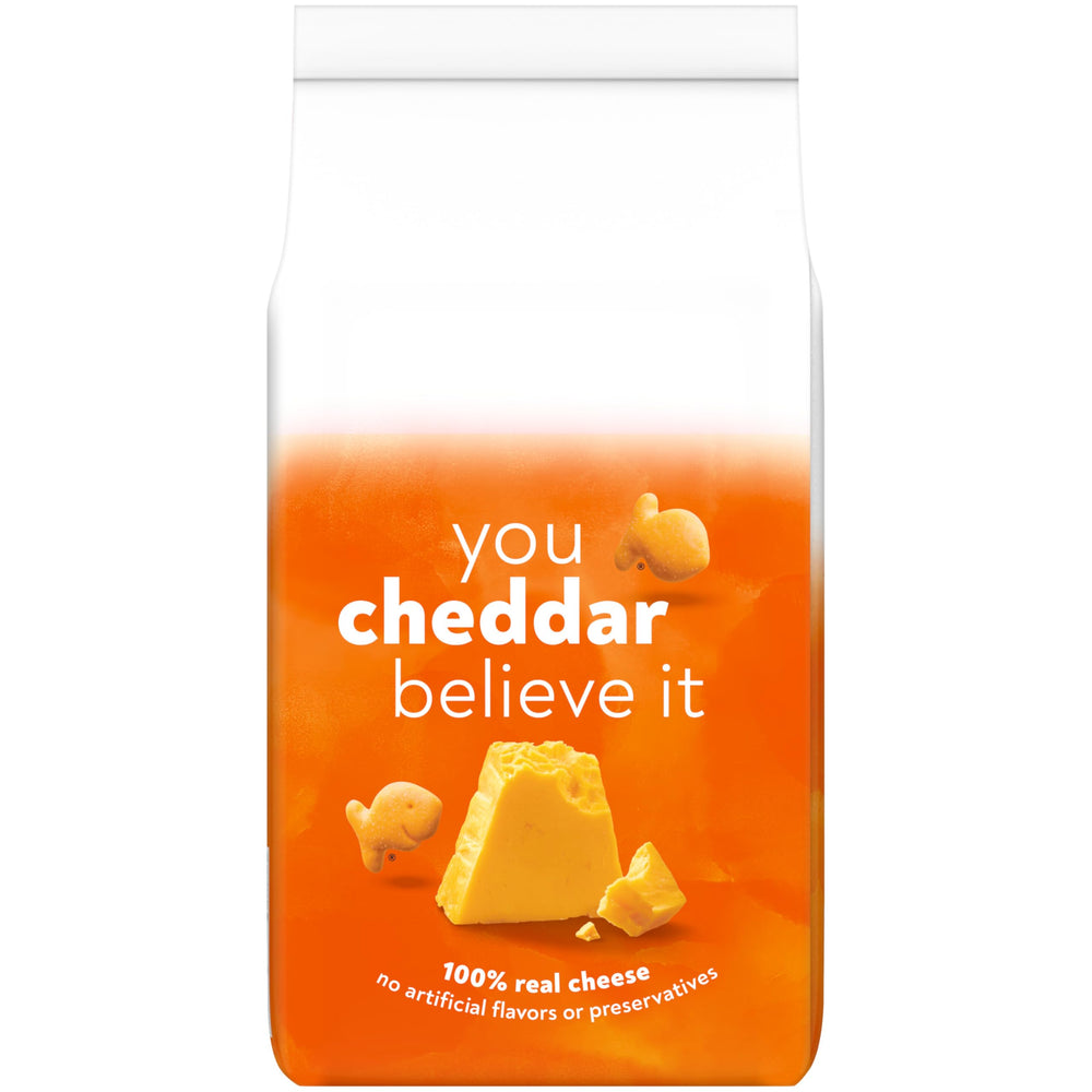 Goldfish crackers enjoyed by kids during school breaks.