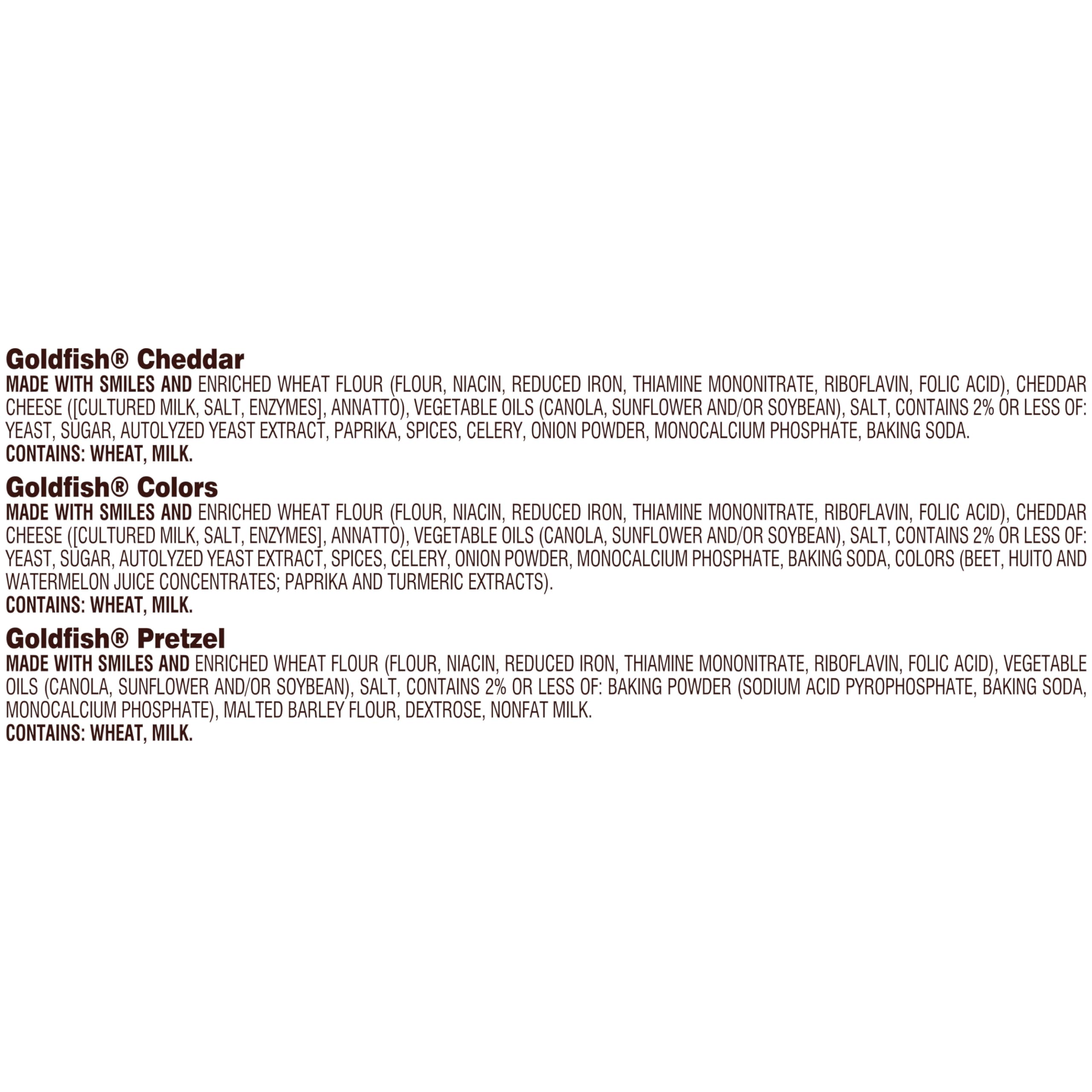 Goldfish Cheddar crackers single-serve pack with real cheese flavor.