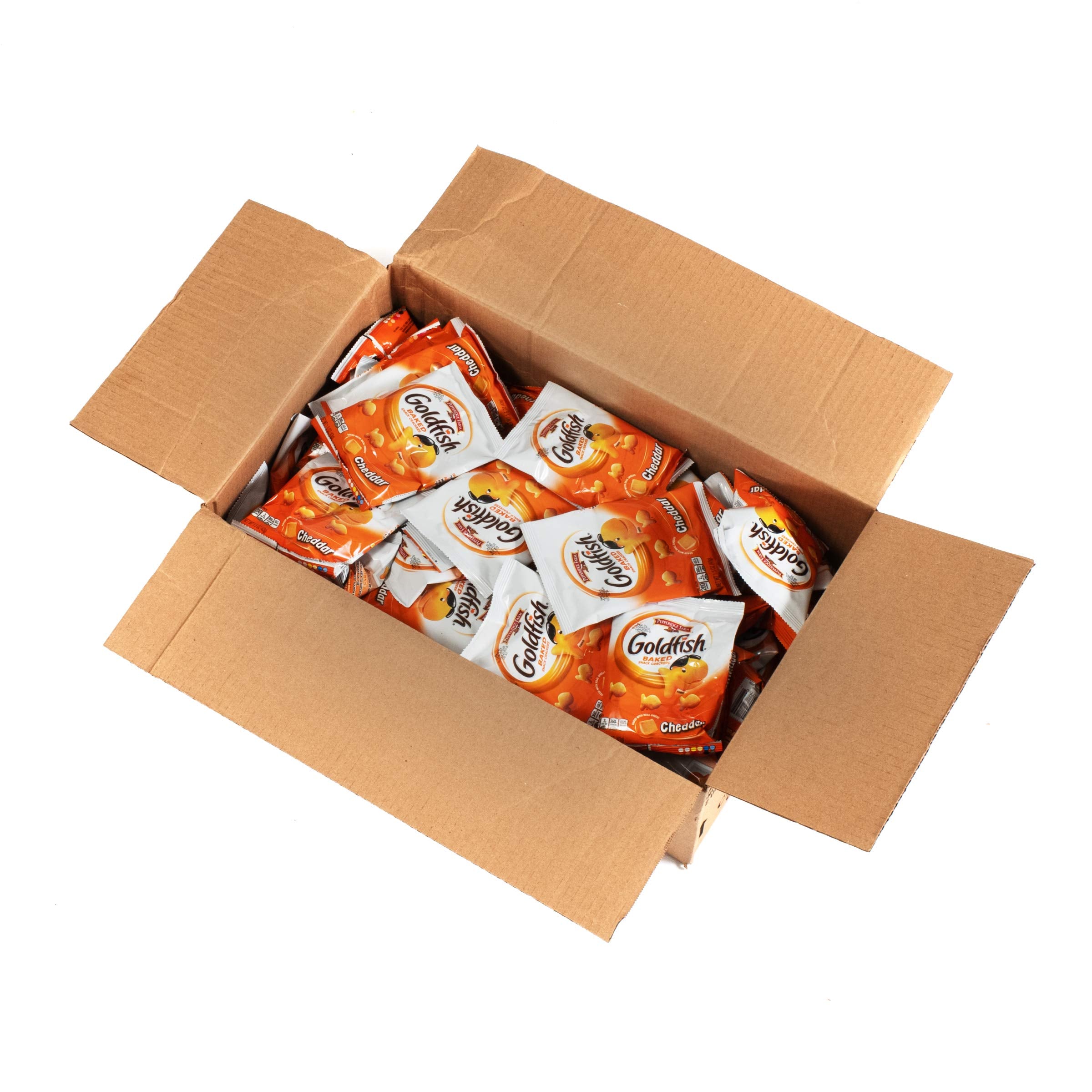 Goldfish crackers mixed with nuts and fruit, Goldfish versatile snack idea