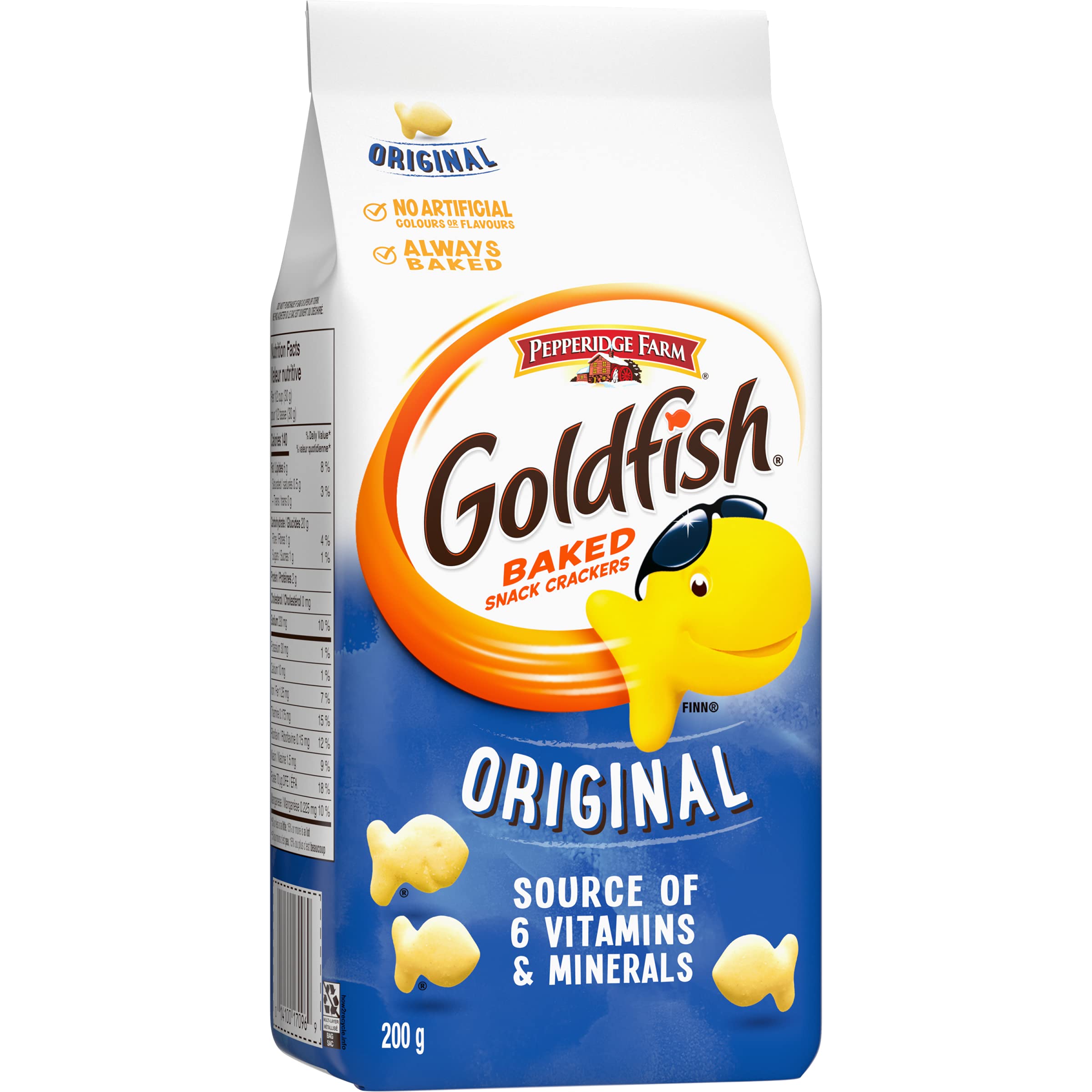Goldfish close-up of baked cracker texture highlighting crispness and light cheddar finish