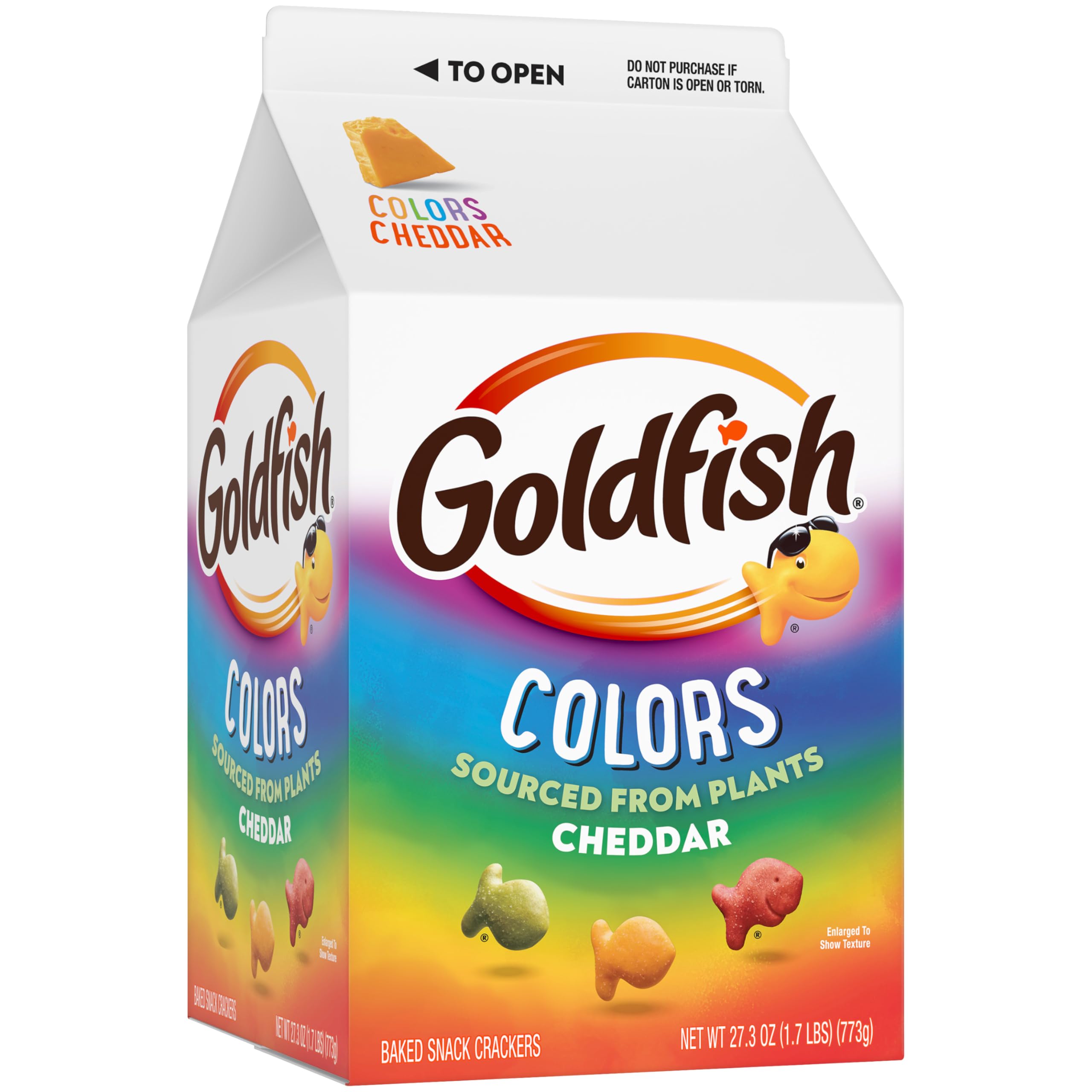 Goldfish Colors Cheddar Cheese Crackers kids-snack scene highlighting kid-friendly munching