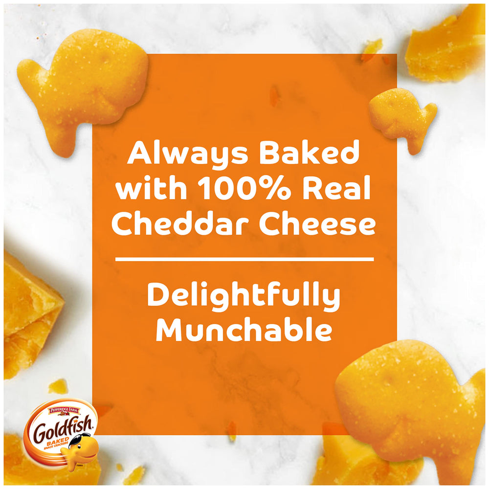 Goldfish Colors Cheddar crackers served with soup for quick add-in