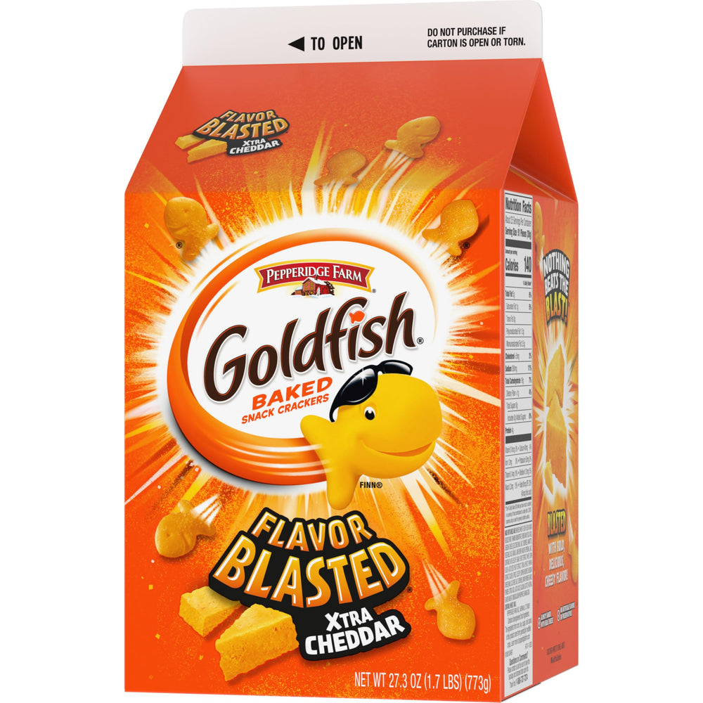 Goldfish crackers sprinkled on salad for extra cheddar crunch.
