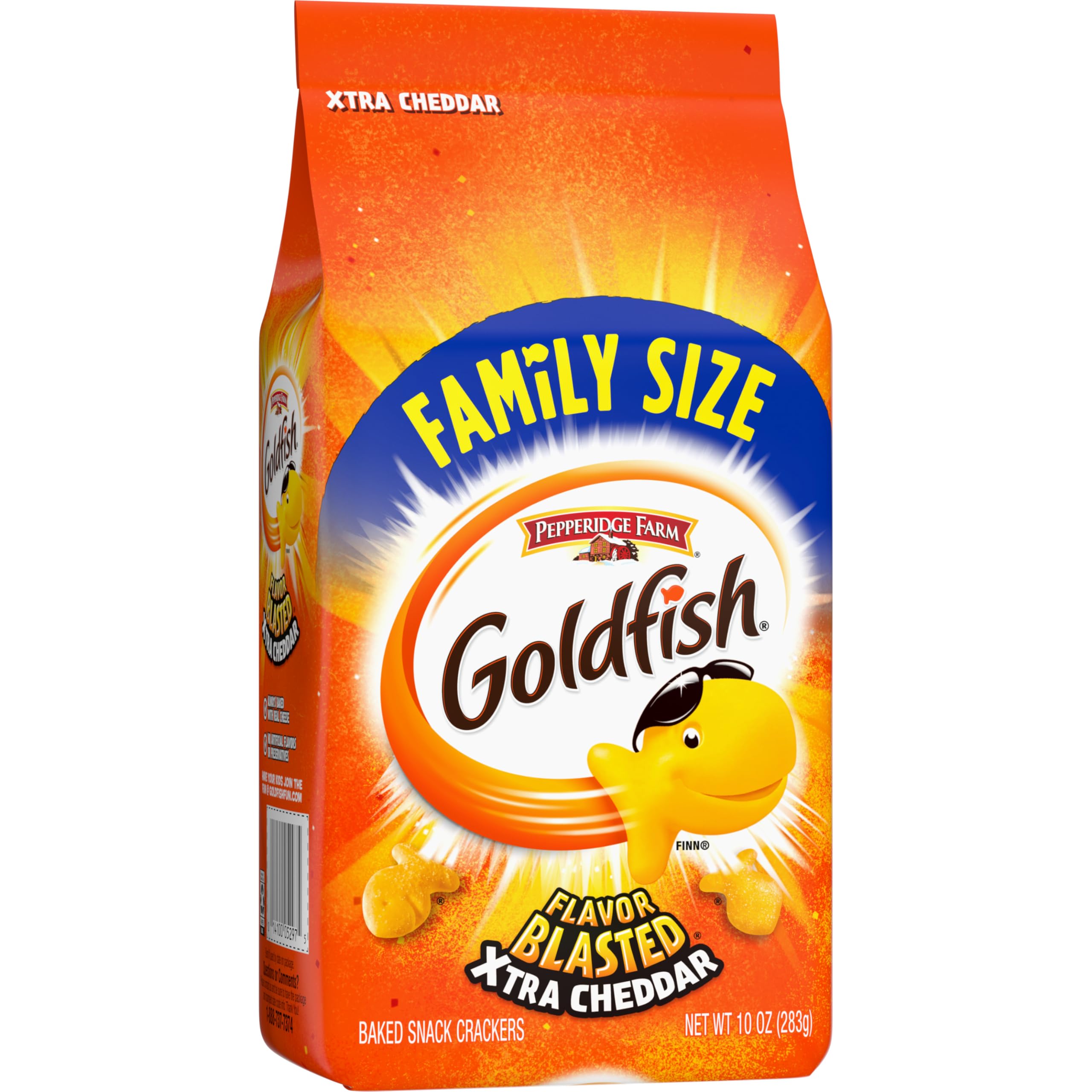 Open bag of Goldfish crackers ready to share with friends
