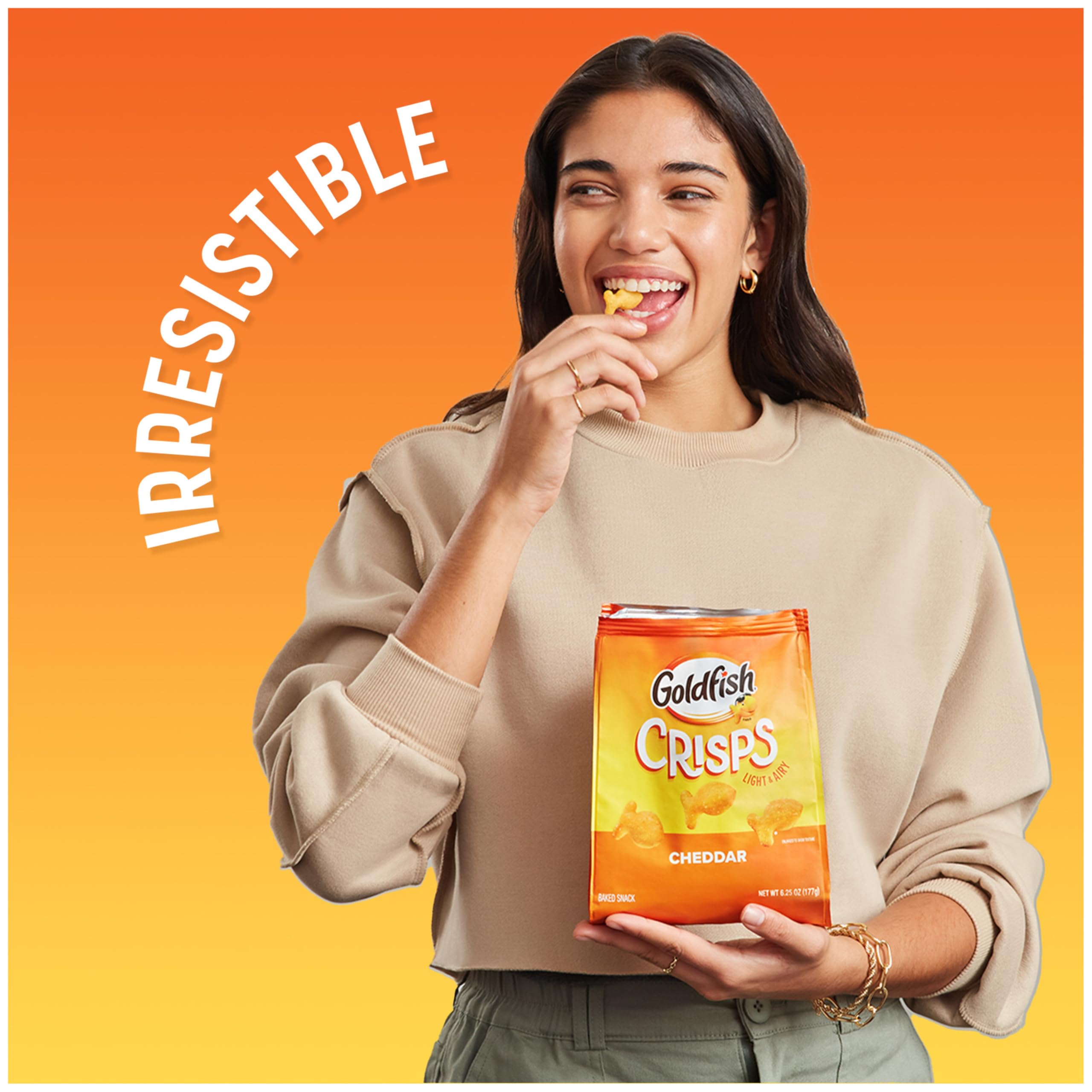 Goldfish Crisps salt and vinegar bag for on-the-go snacking