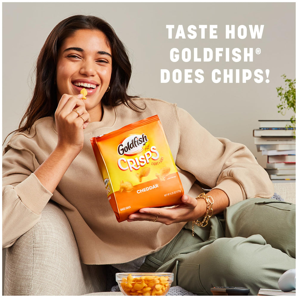 Goldfish Crisps sour cream and onion bag on display, versatile snack option