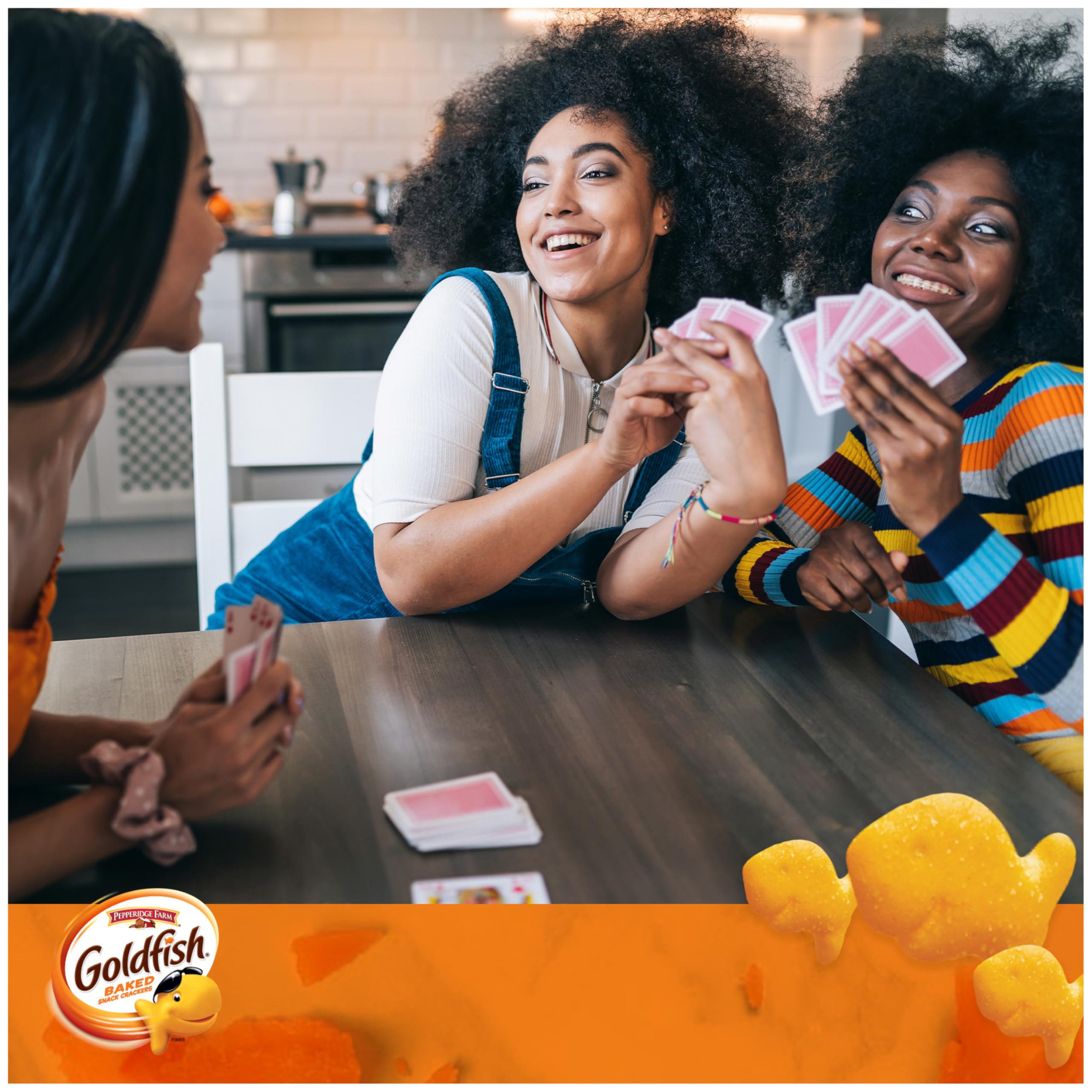On-the-go Goldfish crackers in hand for a quick snack